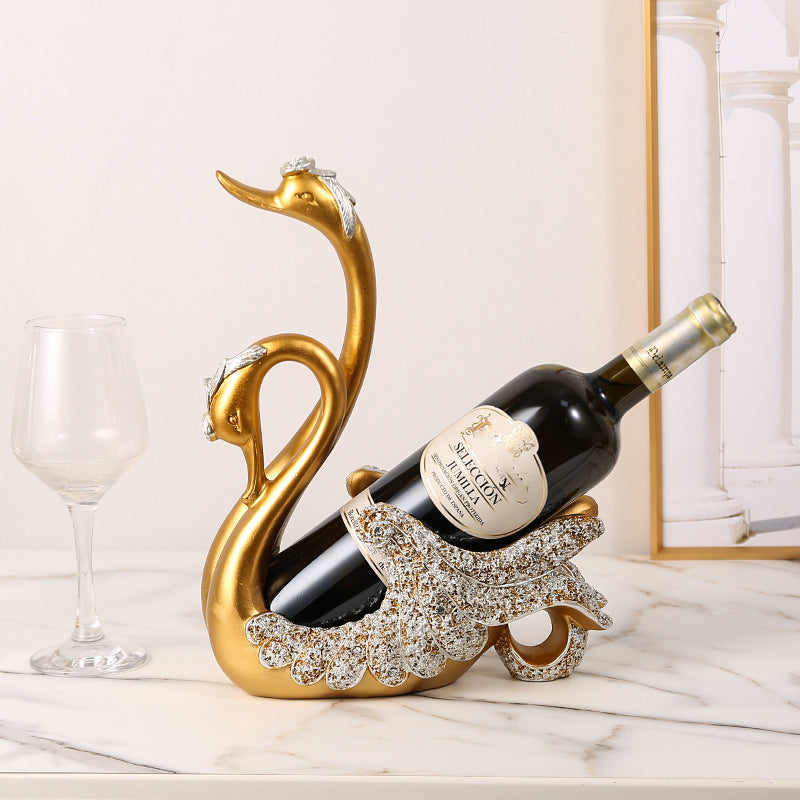 Light Luxury Swan Wine Rack High-end Creative Handicraft Ornaments
